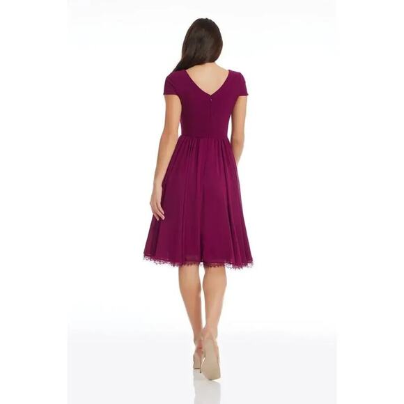 Dress The Population Corey Dress Magenta Maroon XXS NWT - Picture 3 of 6